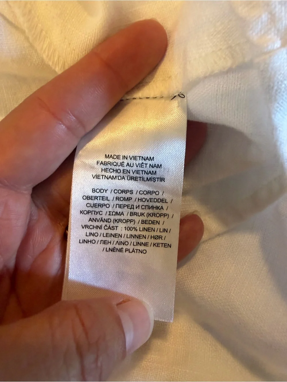 Ralph Lauren 100% Linen White Tie-Front Dress - Picture 13 of 14